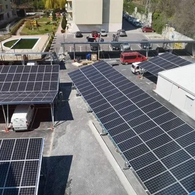 24KW hibridna solarna nadstrešnica (6-automobil)